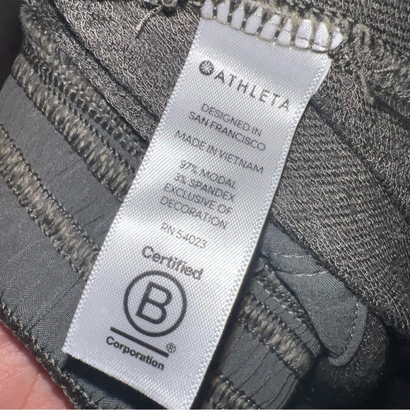 Athleta Pants Wide Leg Gray Modal Elastic Waist Size Medium - Picture 6 of 12